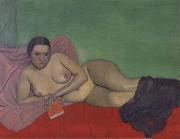 Felix Vallotton Nude holding a book oil